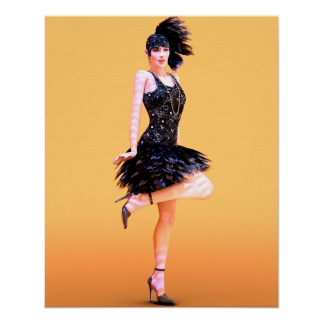 Póster Dança Flapper Vintage (Frente)