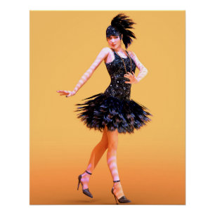 Póster Dança Flapper Vintage