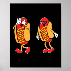 Poster Dança Hot Dog Griddy Hotdog 4 De Julho Meninos Cri