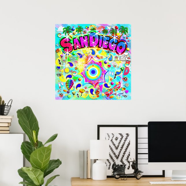 Poster Dança Mística de San Diego (Escritório em casa)
