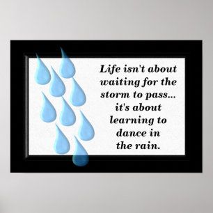 Póster Dança na chuva