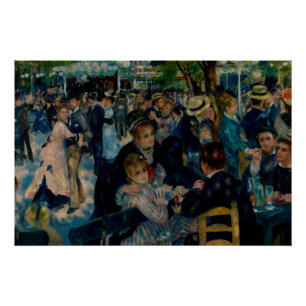 Póster Dança no Le Moulin de la Galette - Auguste Renoir
