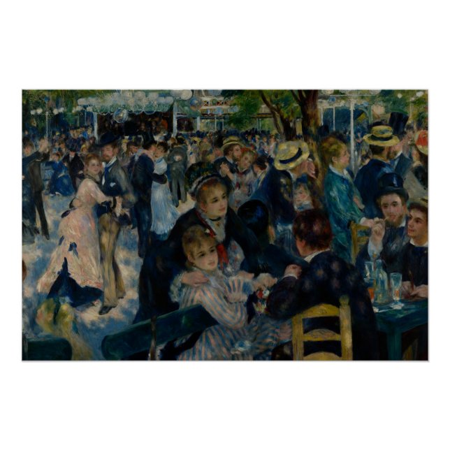 Póster Dança no Le Moulin de la Galette - Auguste Renoir (Frente)