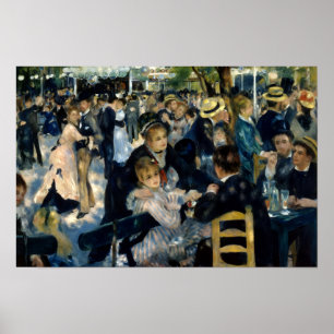 Poster Dança no Le Moulin de la Galette de Renoir
