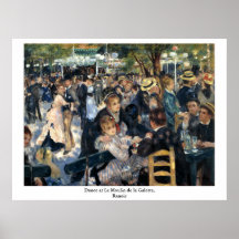 Dança no Le Moulin de la Galette por Renoir