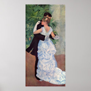Poster Dança Vintage na cidade por Pierre Auguste Renoir