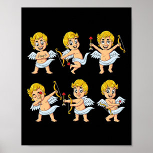 Poster Dançando Cupids Dança Desafio Dias de os namorados