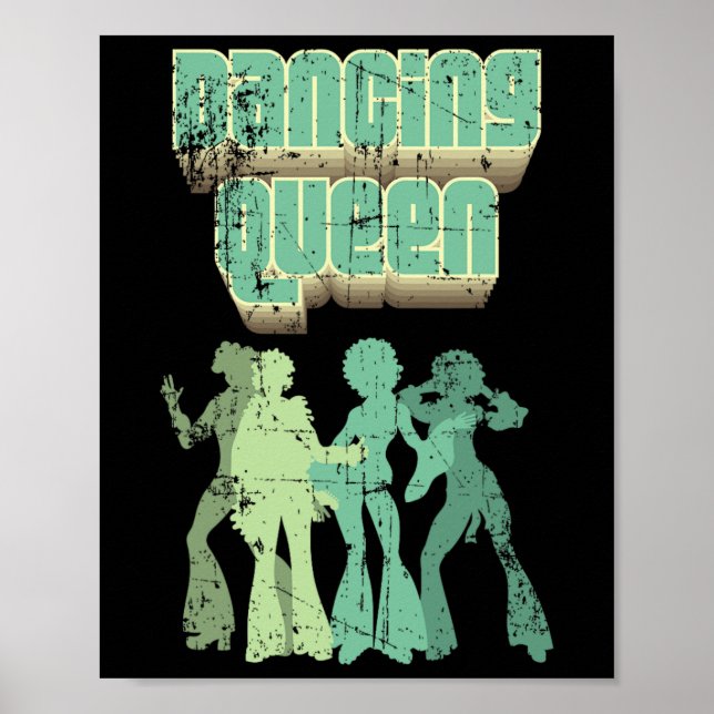 Poster Dançando Diversão Rainha do Partido Disco Retrodos (Frente)
