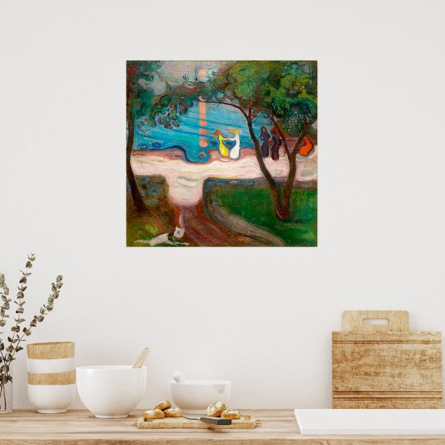 Poster Dançando em uma margem | Edvard Munch | (Cozinha)