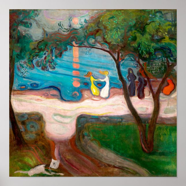Poster Dançando em uma margem | Edvard Munch | (Frente)