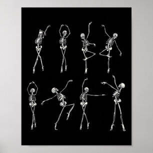 Poster Dançando Esqueleto Llerinas Halloween Costume Llet