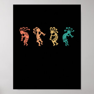 Poster Dançando Kokopelli sudoeste dos Estados Unidos Nat