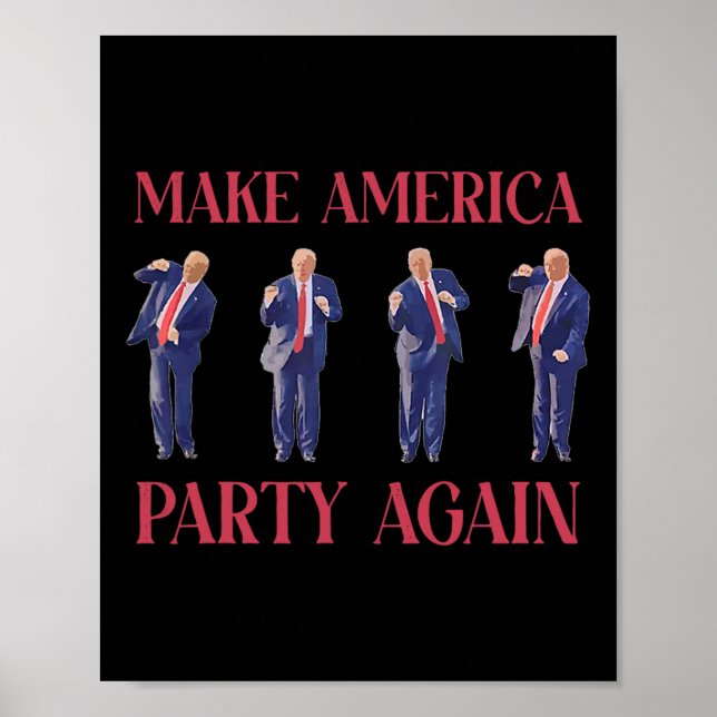 Poster Dançando Trump Engraçado  (Frente)