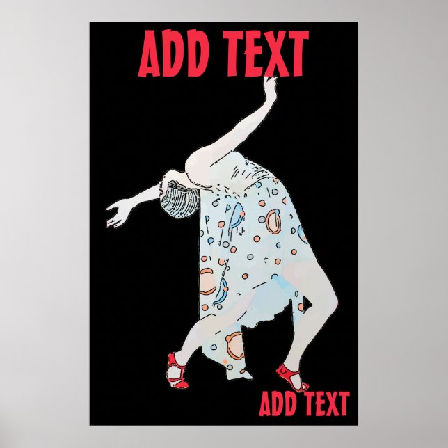 Poster Dançar em Jazz, adicionar texto (Frente)