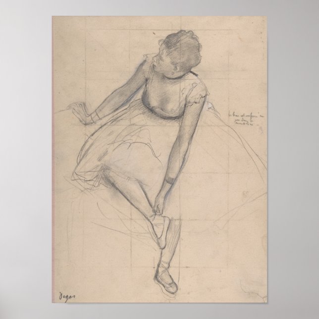 Poster Dançarina Ajustando Seu Slipper (Frente)