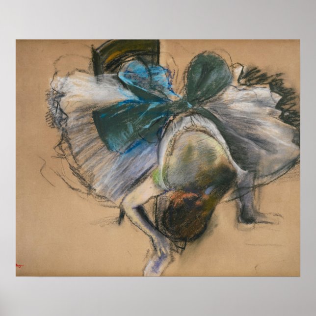 Poster Dançarina Ajustando Seu Slipper - Edgar Degas - c1 (Frente)
