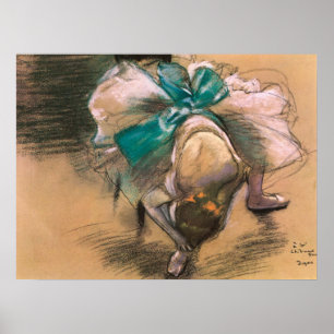 Póster Dançarina Amarrando suas Fitas por Edgar Degas