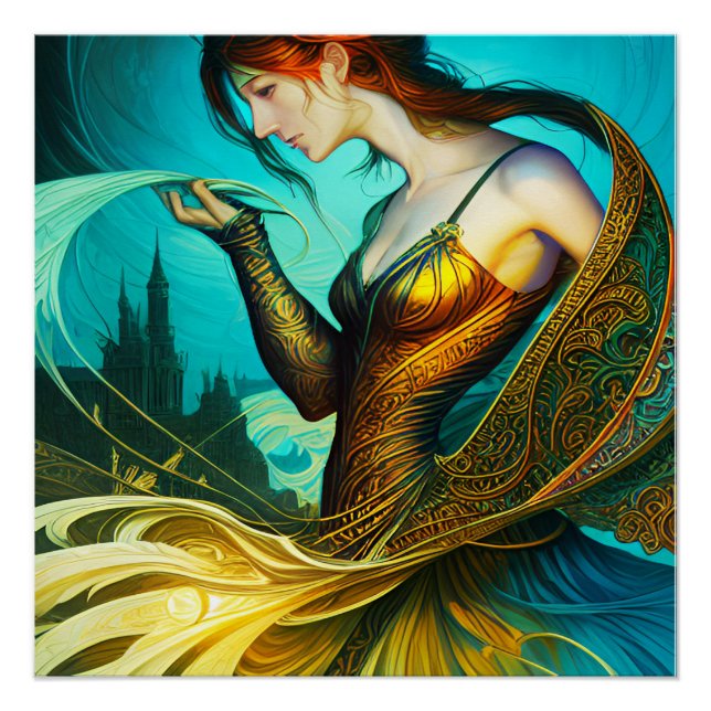 Póster Dançarina com Penas (Frente)