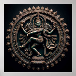 Poster Dançarina Cósmica Nataraja Art de Lord Shiva