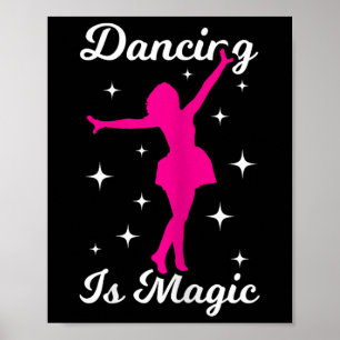 Poster Dançarina Dançando É Dança Mágica De Mulheres
