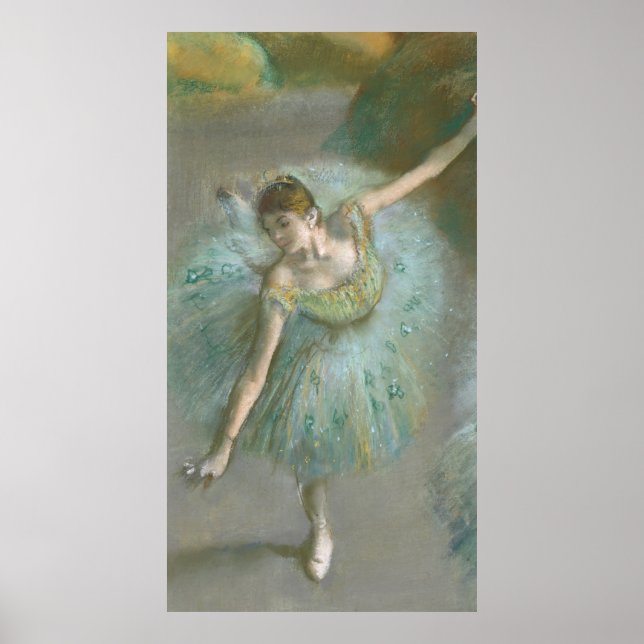 Poster Dançarina em Green Edgar Degas (Frente)