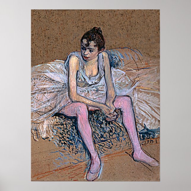 Poster Dançarina em Luzes Rosa (Frente)