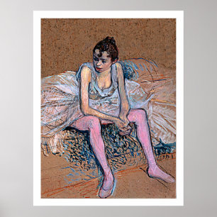 Poster Dançarina em Luzes Rosa