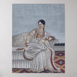 Poster Dançarina Indiana em Sari