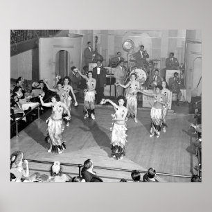 Póster Dançarinas de Cabaré, 1941. Foto Antiga
