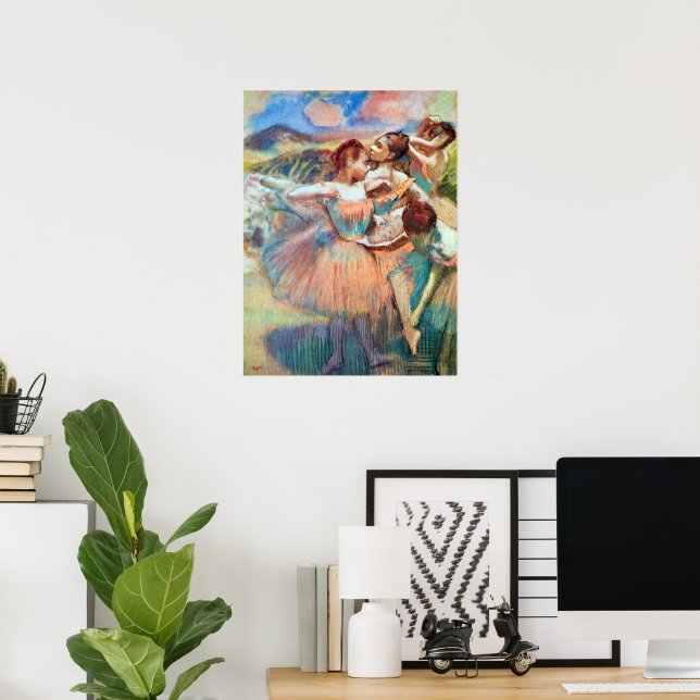 Póster Dançarinas numa Paisagem de Edgar Degas (Escritório em casa)