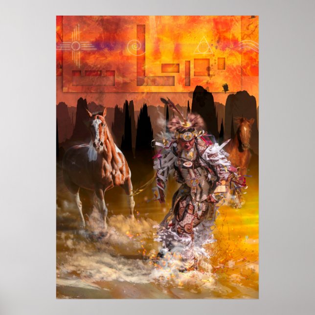 Poster Dançarino Americano Nativo ROLLING THBLIING (Frente)