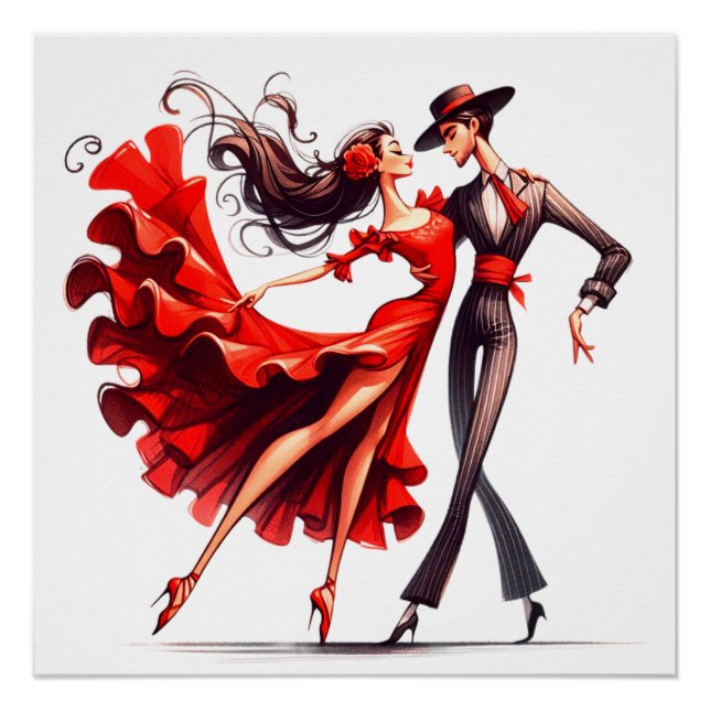 Póster Dançarino de Flamenco (Frente)