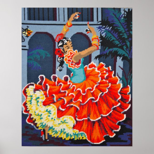 Póster Dançarino de Flamenco em Poster/Impressão (Frente)