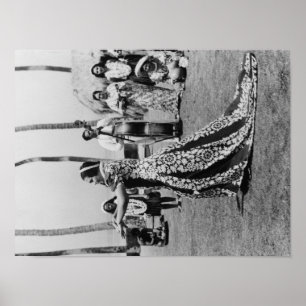 Póster Dançarino de Holoku Hula com banda