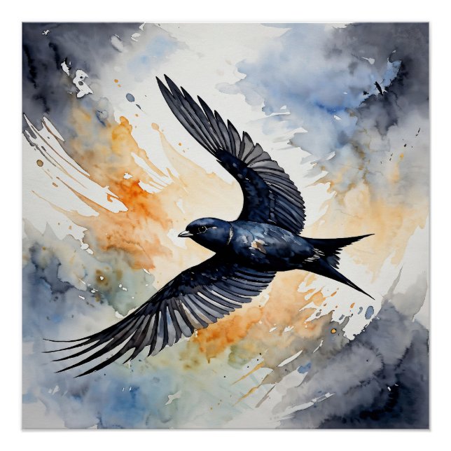 Póster Dançarino do Céu Simbiótico: Graceful Swift BIrd (Frente)