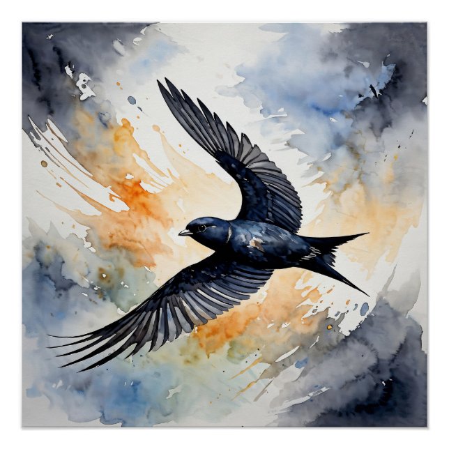 Póster Dançarino do Céu Simbiótico: Graceful Swift BIrd (Frente)
