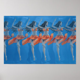 Poster Dançarino Estereograma 3D