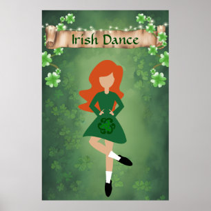 Poster Dançarino Irlandês com Cabelo Vermelho   Irish Dan