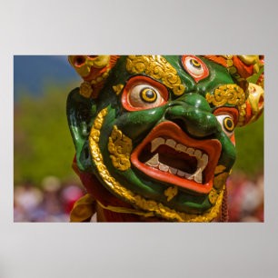 Poster Dançarino Mascarado Asiático