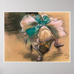 Póster Dançarino que amarra sua fita dos calçados, 1886