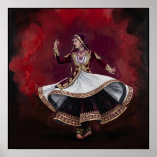 Poster Dançarino Real Kathak Arte Contemporânea Patrimôni
