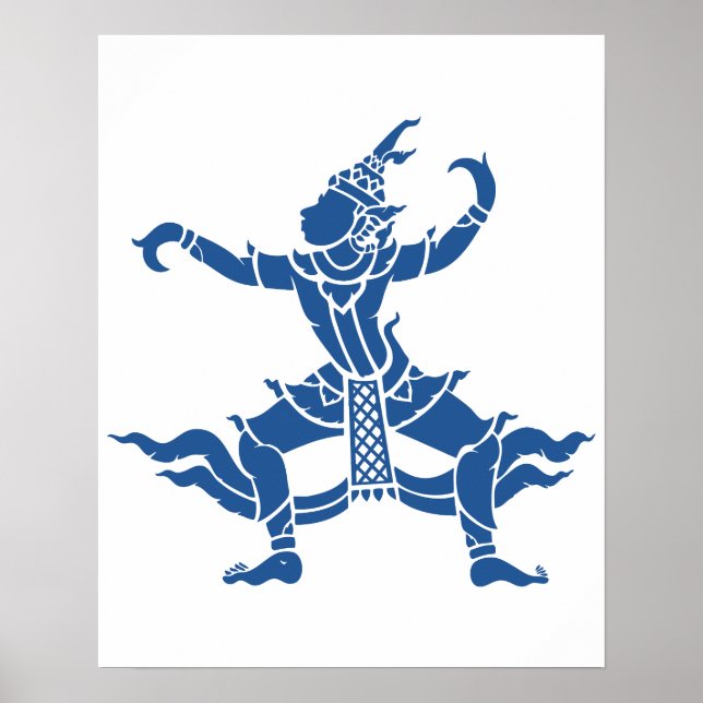 Poster Dançarino Tailandês ⚠ Sinal da Tailândia ⚠ (Frente)