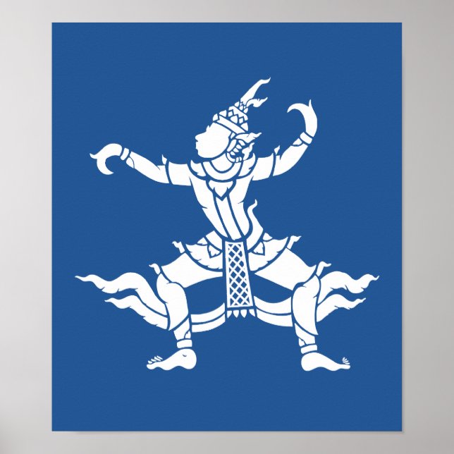 Póster Dançarino Tailandês ⚠ Sinal ⚠ Tailândia (Frente)
