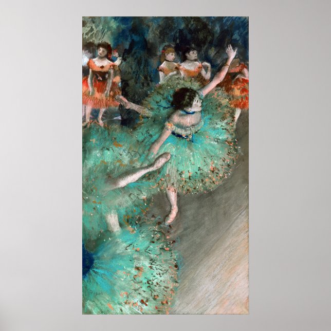 Póster Dançarino Verde (Danseuse Verte) Edgar Degas (Frente)