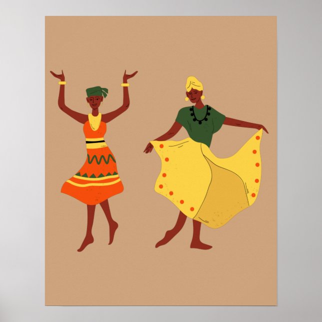 Poster Dançarinos africanos (Frente)