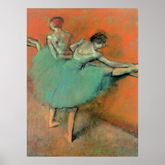 Póster Dançarinos balés no Bar por Edgar Degas (Frente)