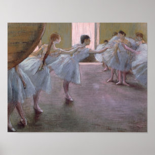 Poster Dançarinos de Edgar Degas   no ensaio, 1875-1877