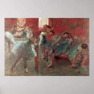 Poster Dançarinos de Edgar Degas no ensaio, 1895-98