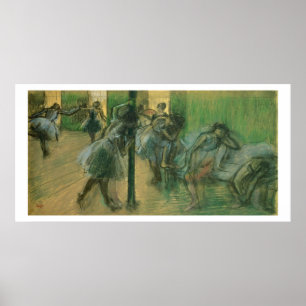 Poster Dançarinos de Edgar Degas   que rehearsing