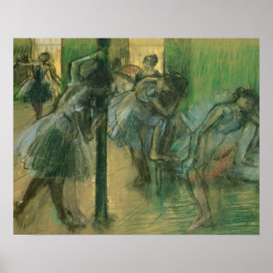 Póster Dançarinos de Edgar Degas   que rehearsing